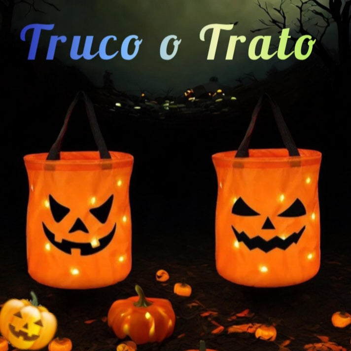 bolsa de calabaza con luz led