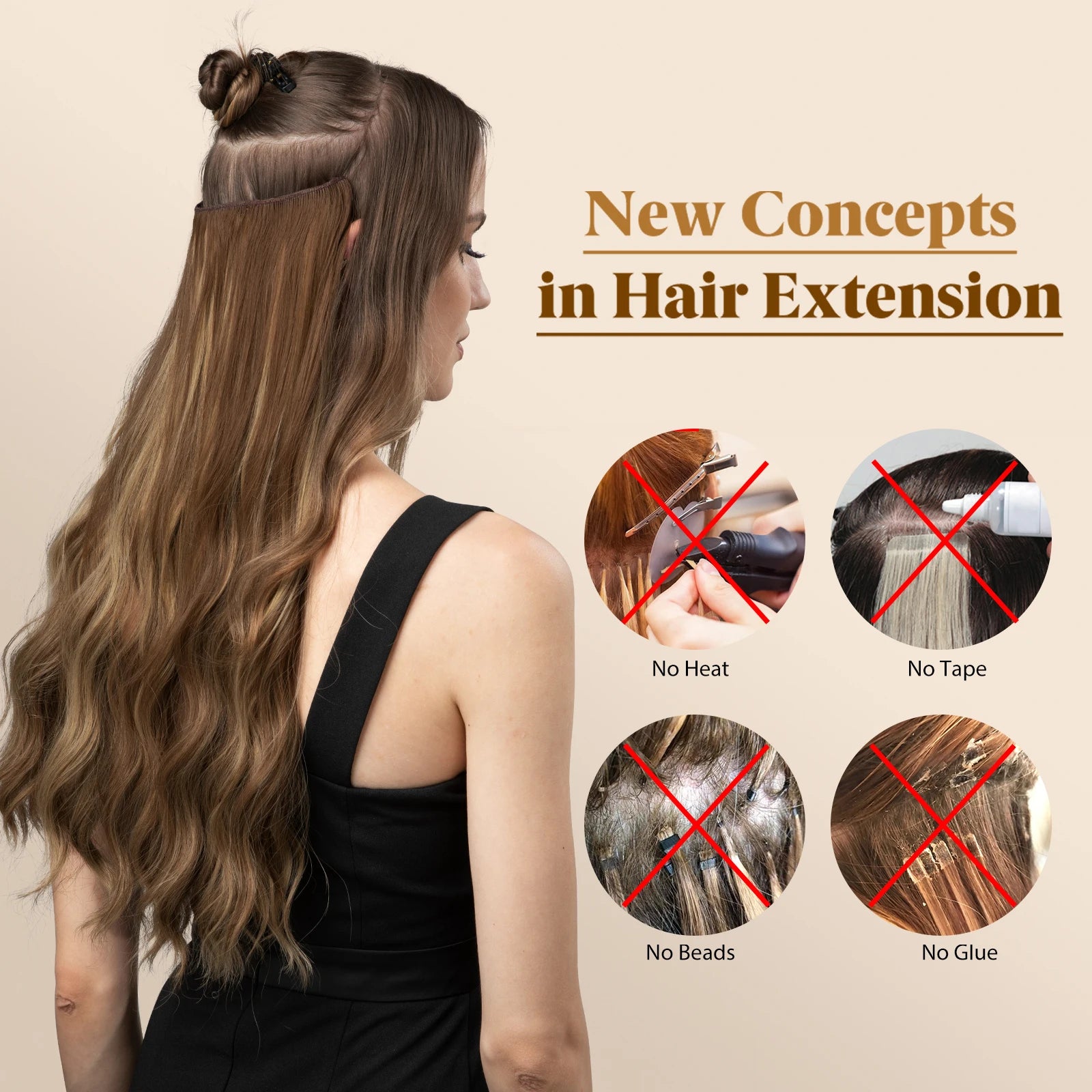 extensiones de cabello sintético